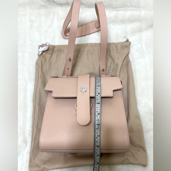 Senreve Alunna convertible bag, pebbled blush leather and silver, NWT - Picture 4 of 12